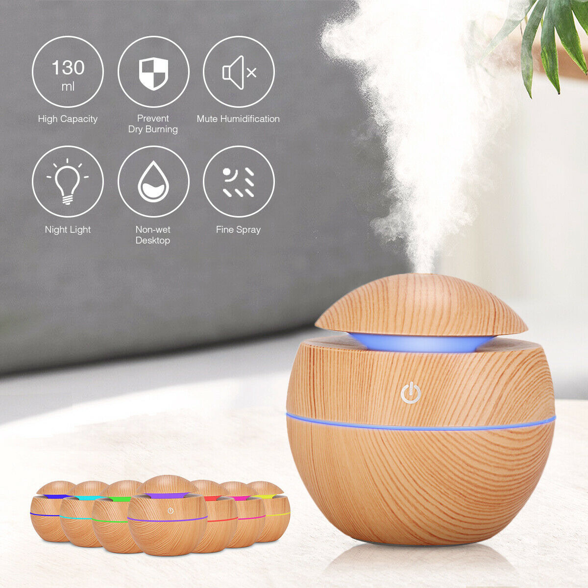 Ultrasonic Essential Oil Diffuser – Quiet, Portable & USB Powered