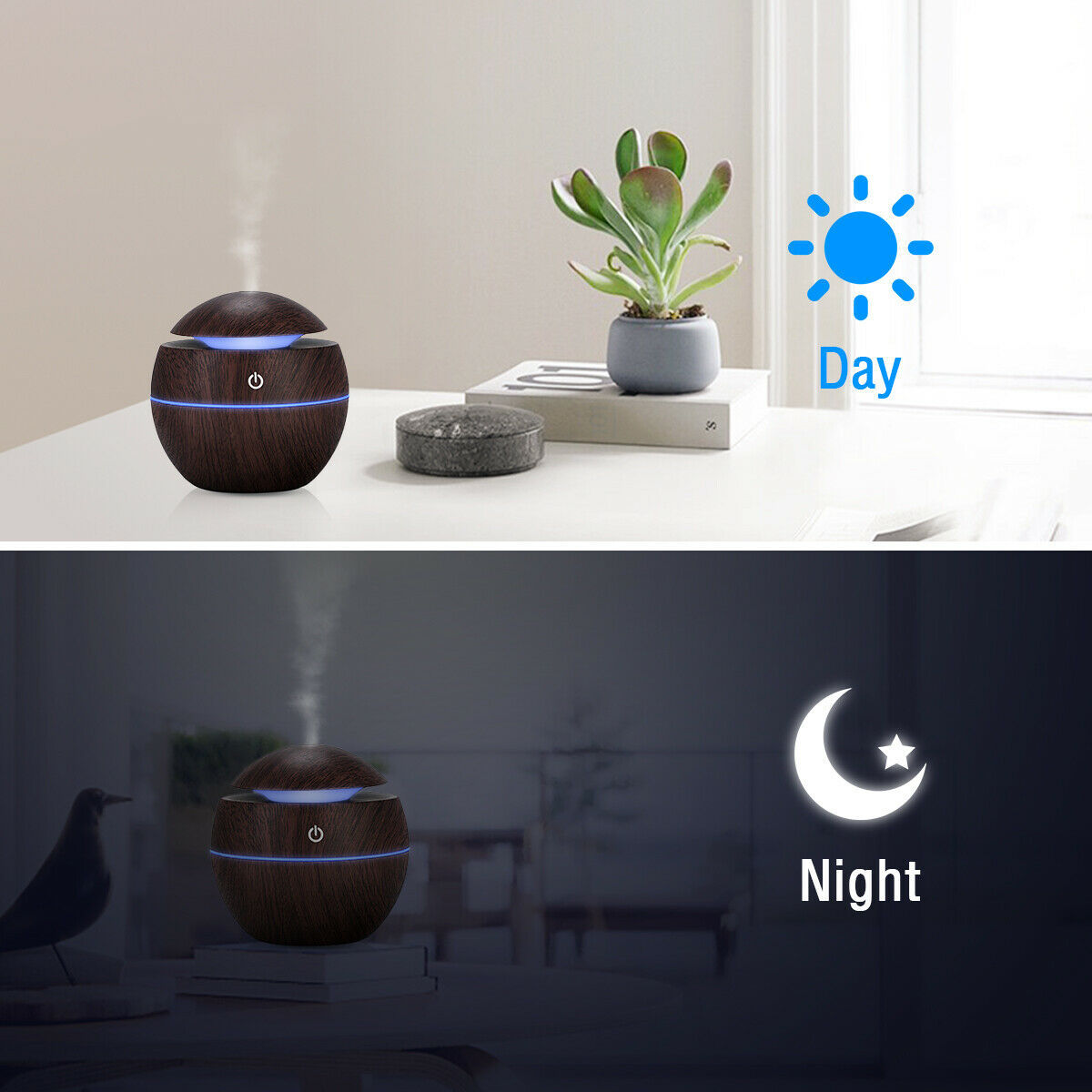 Ultrasonic Essential Oil Diffuser – Quiet, Portable & USB Powered