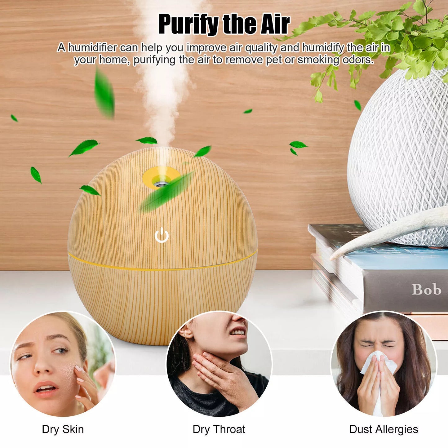 Ultrasonic Essential Oil Diffuser – Quiet, Portable & USB Powered