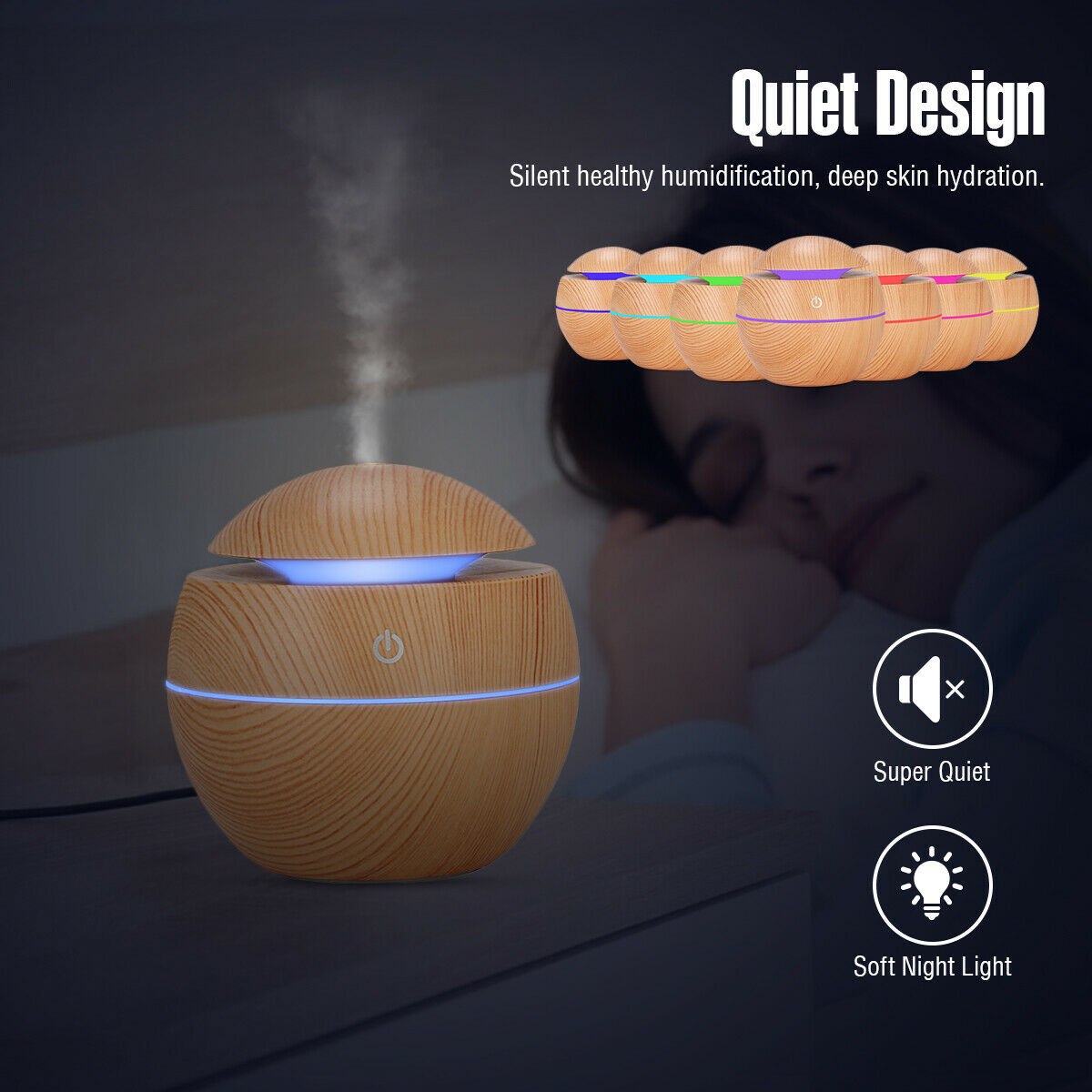 Ultrasonic Essential Oil Diffuser – Quiet, Portable & USB Powered