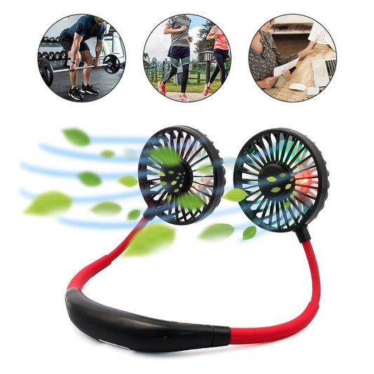 Portable Neck Fan with 3 Speeds & 360° Cooling