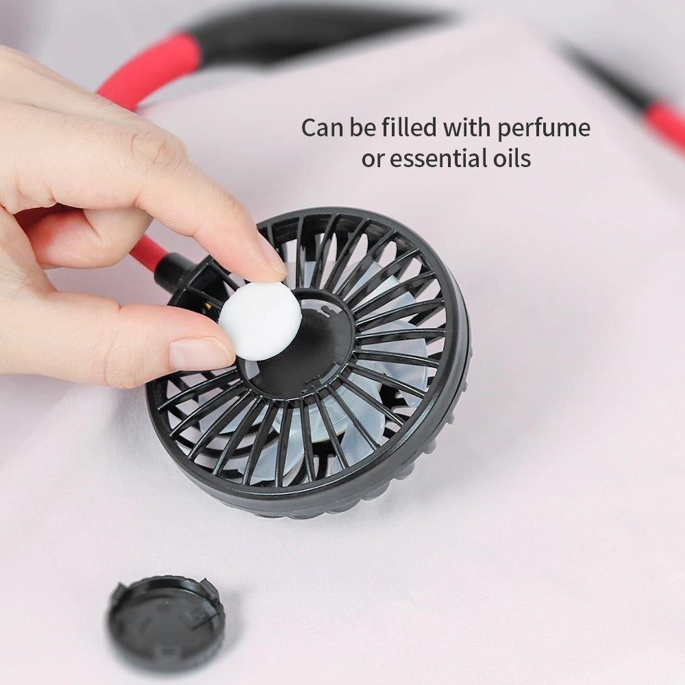 Portable Neck Fan with 3 Speeds & 360° Cooling