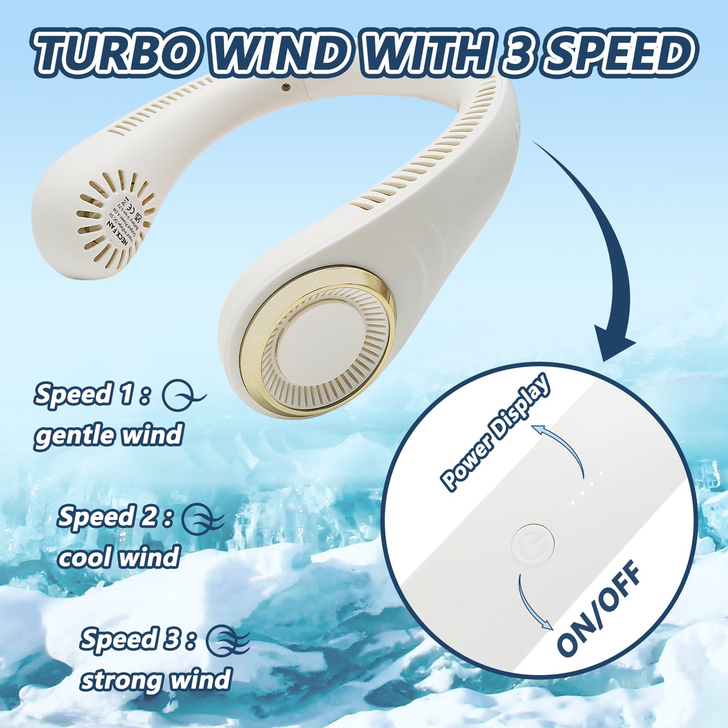 Cooling Neck Fan – Hands-Free Portable Fan, Ultra Quiet