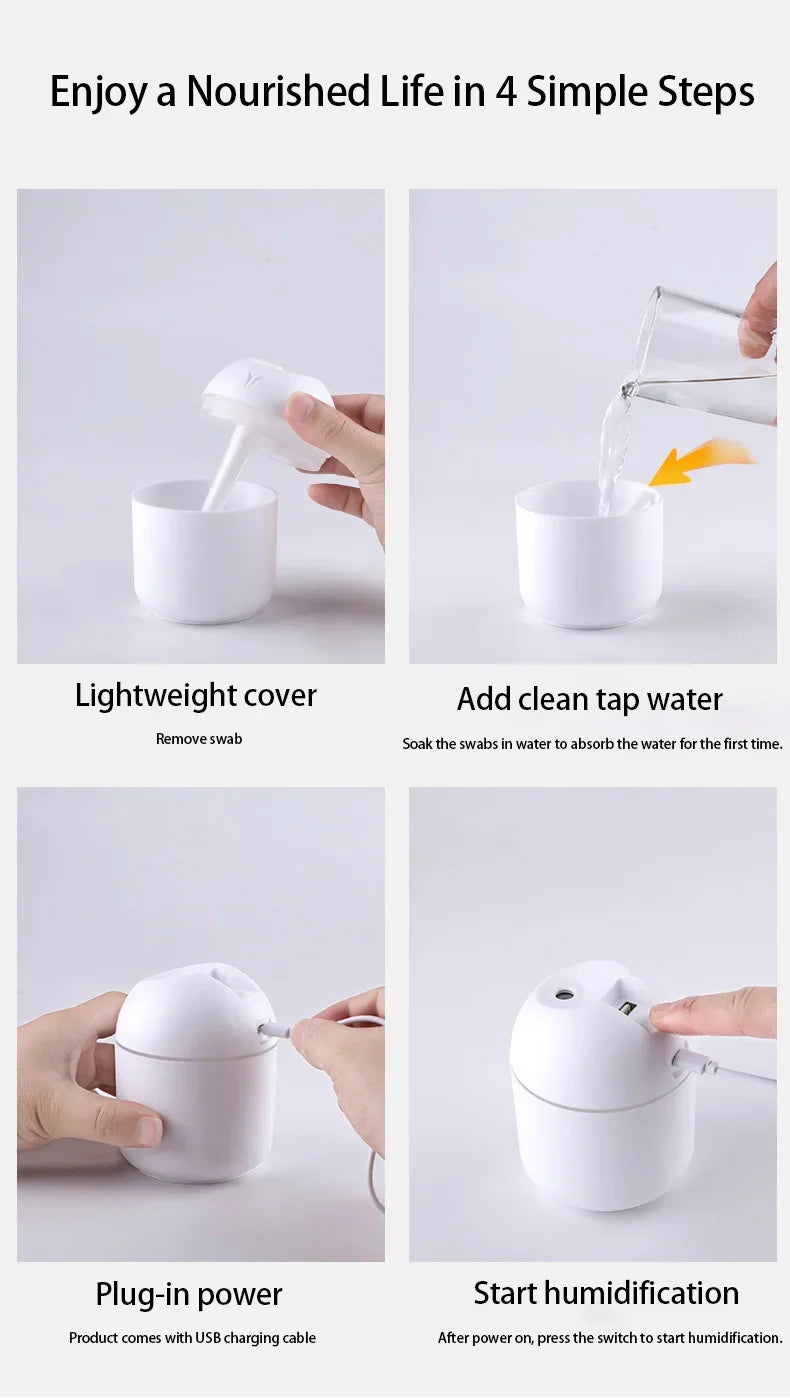 Portable Air Humidifier & Desktop Diffuser