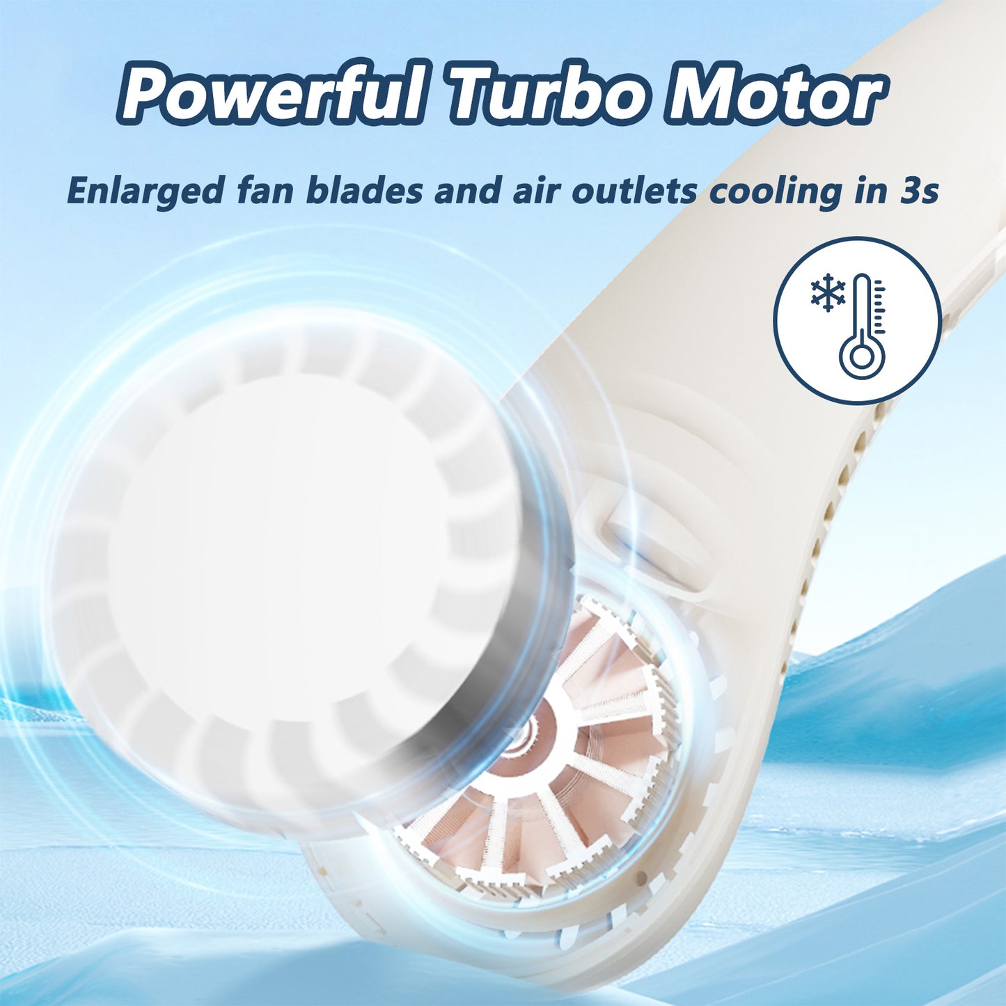 Cooling Neck Fan – Hands-Free Portable Fan, Ultra Quiet