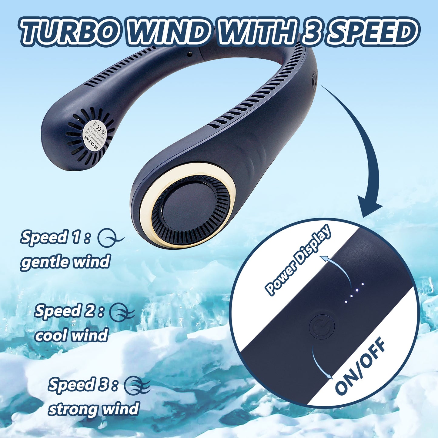 Cooling Neck Fan – Hands-Free Portable Fan, Ultra Quiet